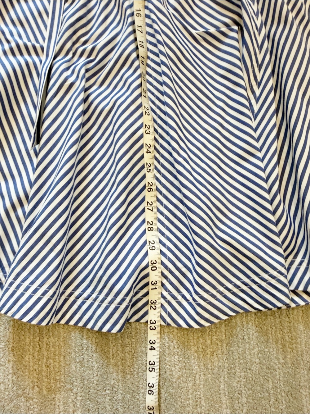 Madewell Poplin Striped Flared Midi Skirt - Picture 11 of 11